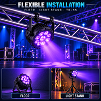 Projecteur LED PAR à piles RGBAW+UV 6-en-1 IP65 extérieur DMX512 sans fil 2.4G pour location événementielle et mariages