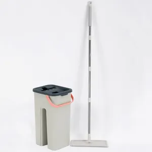 One Stop Dropshipping Hot Sale Self-washed Squeeze Mop Free Wash Flat Mop Magic Mop with Bucket