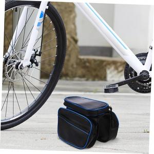 Sac de guidon de vélo multifonctionnel, grande capacité 5L, imperméable, en PU amovible, réglable, flexible, anti-corrosion - Product Image 5