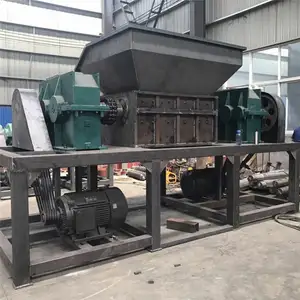 Automatic Waste Tire Recycling Rubber Granule Tire shredder Machine Double Hook Drawing Machine Rubber Crusher Recycling Fine
