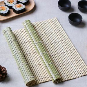 Estera cuadrada de bambú, 24x21cm, rollos de <span class=keywords><strong>sushi</strong></span> verdes, herramienta de cocina reutilizable antiadherente <span class=keywords><strong>para</strong></span> <span class=keywords><strong>hacer</strong></span> alimentos - Product Image 2