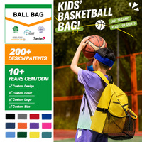 Sac à dos de basket-ball multifonctionnel avec rangement en filet pour ballon de football, grande capacité, pour l'entraînement des enfants, sac de sport pour garçons et filles