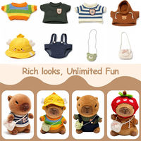 Nouvelle Peluche Capybara Marron 2026 avec 9 Vêtements et Accessoires, Animal en Peluche Capybara Super Doux pour Enfants
