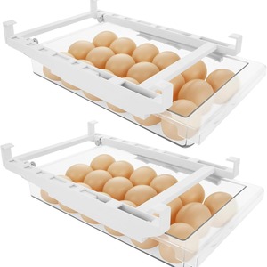 Caja de almacenamiento de huevos, organizador transparente de calidad alimentaria para refrigerador, cajón para huevos, verduras y frutas - Product Image 5