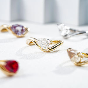 Starsgem по индивидуальному заказу, 9K, 10K, 14K, <span class=keywords><strong>18K</strong></span>, цельное золото, 6x9 мм, 1,0 карат, грушевой огранки, лабораторный драгоценный камень, gi Lab, бриллиантовые кольца - Product Image 3