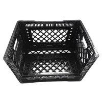 Caisse en plastique pliable et empilable pour le stockage de bouteilles, 24, 26, 50 quarts, résistante, en maille, pour la vente
