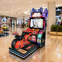 Machine de jeu d'arcade à monnayeur pour course de voitures et simulateur vidéo de course de motos, vente en gros