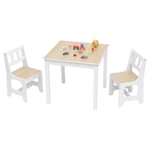 Tavolo per bambini e sedie Set tavolo da scrivania per bambini con 2 sedie sgabelli Set per bambini in età prescolare ragazzi e ragazze attività costruire il gioco - Product Image 1
