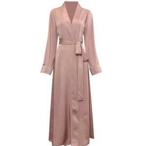 Aschulman Custom Abaya Dress for Muslim Women Fashion Women's Long Sleeve <strong>Clothes</strong> <strong>Modest</strong> Maxi Ladies Muslim Hijab Dresses - Product Image 4