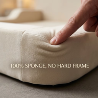 Lit de sol pour tout-petit avec cadre en mousse, couverture de matelas en tissu à couche d'air, canapé-lit compressé, vente en gros d'usine