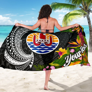 Impression de logo sur sarong de plage, sarongs de <span class=keywords><strong>Tahiti</strong></span>, paréos pour femmes, sarong personnalisé - Product Image 6