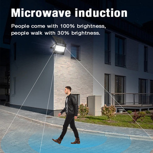 Sản phẩm mới tích hợp đèn pha điều khiển từ xa năng lượng mặt trời không thấm nước IP65 panel năng lượng mặt trời nhẹ Lũ lụt với lò vi sóng cảm ứng - Product Image 5