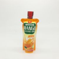 Pochette souple personnalisée en plastique de qualité alimentaire avec logo, en forme de bouteille, pour eau et jus