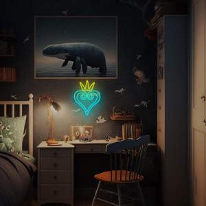 LEDキングダムハーツアニメネオンライト、壁飾り、ゲーマーのためのマンケイブ、ゲームルームの装飾、ホームパーティー、寝室、風景に最適 - Product Image 3