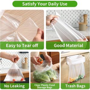 Produce Bags <b>Roll</b> 12x16 Clear Plastic Food Storage For Vegetables <b>Fruits</b> Bread Refrigerator - Product Image 3