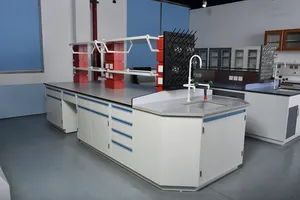 OEM Labor tisch Workstation Metall Labor Schränke Gehäuse & Arbeits platten Stahl Labor möbel Werkbank