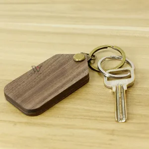 Porte-clés en bois de cerisier 2023, cadeaux promotionnels de luxe, porte-clés 3D en vrac