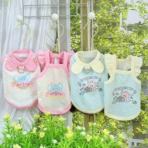 Bow Halter Débardeur Gilet pour Chats et Chiens Vêtements d'été classiques pour animaux de compagnie avec impression de mode en polyester - Product Image 2