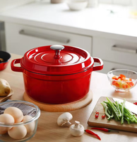 Bright Houseware – Batteries de cuisine émaillées personnalisées en diverses couleurs, casseroles en fonte, vente en gros