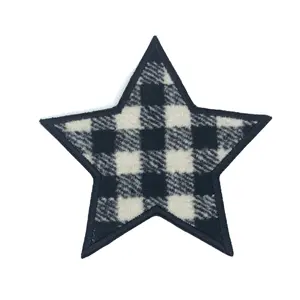 Custom 3d Chenille for Clothing Patch Iron Five-pointed Star Logo Hot Star Embroidery on Patch Embroidered Fabric PVC Garment