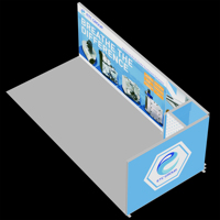 Boîte à lumière modulaire Tianlang 9*4m à effet visuel avec panneau graphique haute impact pour événements de salons professionnels en intérieur