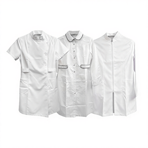 Bata Blanca de Poliéster Transpirable SIKE para Médicos, Enfermeras, Farmacias y Laboratorios, Bata Cómoda de Longitud Media a Larga para Mujer - Product Image 4