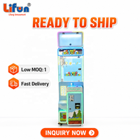 LIFUN Grue à griffes géante de 18 pouces avec LED, jeu d'arcade à prix, personnalisable, multi-paiements, tension universelle, multi-devises pour FEC