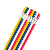 Conductor de cobre trenzado UL21311 2 3 4 5 6 7 núcleos Cable de altavoz de cinta plana para cableado interno eléctrico