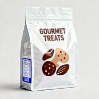 Sac plat laminé imprimé sur mesure avec fenêtre transparente, conçu pour l'emballage et l'affichage de figues séchées biologiques de qualité supérieure