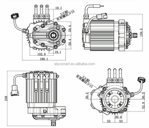 Nuevo Motor BLDC PMSM de 72V-84V 12000W 68N.M 10000RPM 60H IP67 para Bicicleta Eléctrica, <span class=keywords><strong>Go</strong></span>-Kart, Motocicleta Eléctrica, Kits de Piezas para Montacargas - Product Image 4