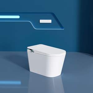 Inodoro Inteligente M6 con Forma de V Alargada, Función de Iluminación, Asiento de Plástico, Alimentación CA, Capacidad de Descarga de 3.0L-4.5L - Product Image 1