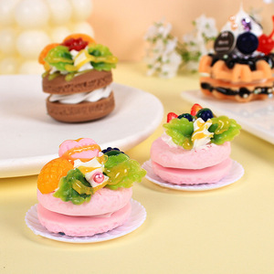 Gâteaux simulés, gaufres, macarons, modèles de desserts, décorations de table de dessert de mariage, accessoires photo - Product Image 2