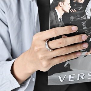 Men's <b>Titanium</b> Steel <b>Ring</b> Star Moon Eye Design Fashion Retro Style Jewelry Gift Accessory - Product Image 2