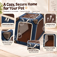 Sac de transport respirant pour animaux de compagnie pour voiture, cage pliable pour chien, niche de voyage souple pour intérieur, extérieur et camping