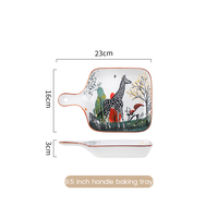 Vente en gros Bol louche à soupe en porcelaine Service d'assiettes à dîner mignon Vaisselle et assiette Plat et assiette pour petit déjeuner maison Plateau à dessert