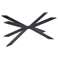 Bases de table à manger rectangulaires industrielles modernes Heavy Duty X Legs Steel Iron Frames pour la cuisine, le café ou le restaurant