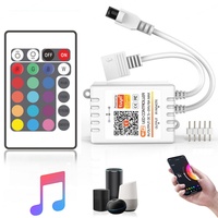 Contrôleur de lumière LED WiFi pour maison intelligente, 24 touches, Alexa, 5-24V, 216W, 6A, 3 canaux, bandes RGB/RBGW, application Tuya SmartLife, portée 30m, garantie 3 ans