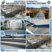 Grille en acier galvanisé à chaud XG, maille soudée avec services de découpe et de pliage pour passerelles et plateformes industrielles