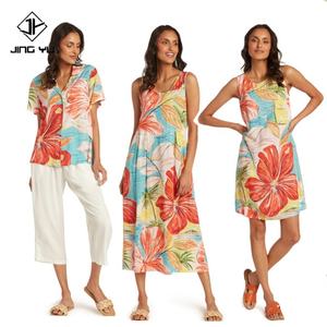 OEM Beachwear Elegant Print Maxi <b>Kaftan</b> Kimono Casual Long Beach Cover Ups Hawaiian <b>Dresses</b> for <b>Women</b> - Product Image 1