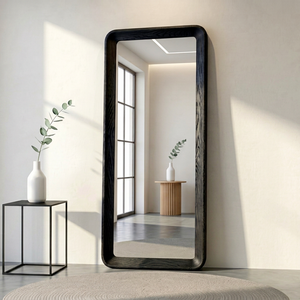Handcrafted Modern Eco-Friendly Wooden <b>Rectangular</b> Framed Decorative Accent Wall <b>Mirror</b> for Bedroom Living Room Hallway Entryway - Product Image 1