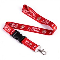 CH Wholesale Sublimation Printing Polyester Lanyards With Logo Custom Certification Keychain OEM ODM ECO Promotion Event Gifts