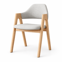 Fauteuil de salle à manger moderne ZZL avec cadre en bois, dossier incurvé et assise rembourrée pour la maison, le restaurant et l'hôtel