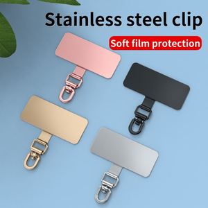 Universal Stainless Can Rotate Steel Slip D-Ring Mobile Phone Strap Lanyard Patch in Rope Shape Metal <b>Clip</b> Phone Tether Tab - Product Image 4