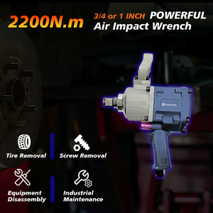 Llave de Impacto Neumática de Alta Calidad con Mango en D de 3/4" y 1", 2200N.m de Alto Torque, la Más <span class=keywords><strong>Potente</strong></span> - Product Image 2