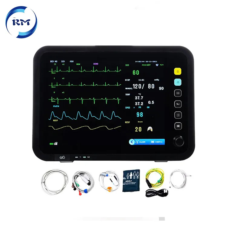 Layar sentuh, mesin bp monitor tekanan darah digital dengan troli