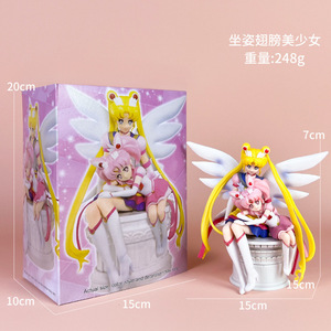 Figura Decorativa de <span class=keywords><strong>Chica</strong></span> Bonita de Dibujos Animados Kawaii, Figura de Acción de <span class=keywords><strong>Anime</strong></span> Sailor Moon, Tsukino Usagi - Product Image 6