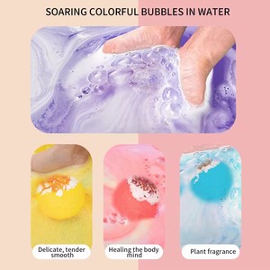 Explosion de stock : Boule de sel de <span class=keywords><strong>bain</strong></span> moussante aux fleurs séchées 100g, huile essentielle, forme de boule, service OEM, MSDS, bonbon effervescent - Product Image 4