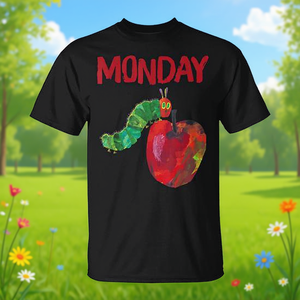 T-shirt Very Hungry Caterpillar Monday avec motif de fruits, t-shirt d'anniversaire pour enfants - Product Image 3