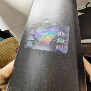 Adesivo transparente personalizado de holograma, adesivo transparente para segurança do holograma