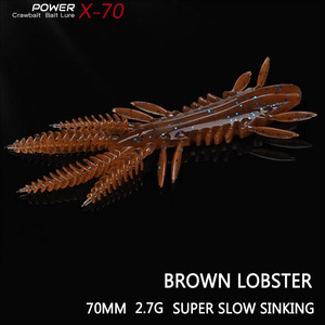 Nouvel Arrivage Spécial LUTAC Leurre Souple Crevette <span class=keywords><strong>en</strong></span> PVC Plastique à Coulée Très Lente Attrayant pour la Pêche 70mm/2.7g 6pcs/sac - Product Image 5